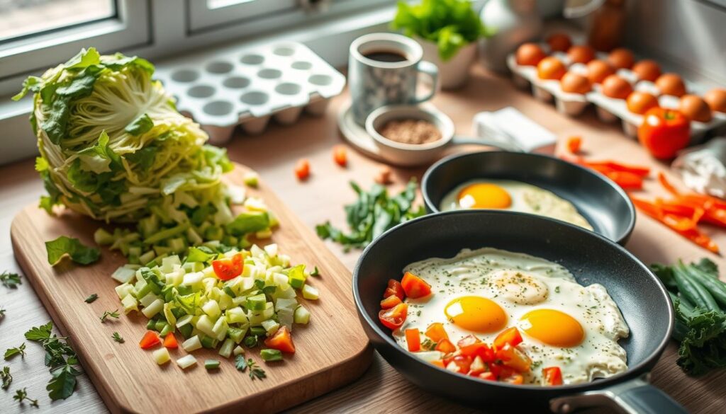 cabbage egg meal prep