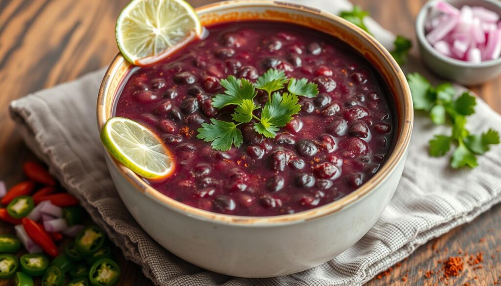 purple black bean soup recipe