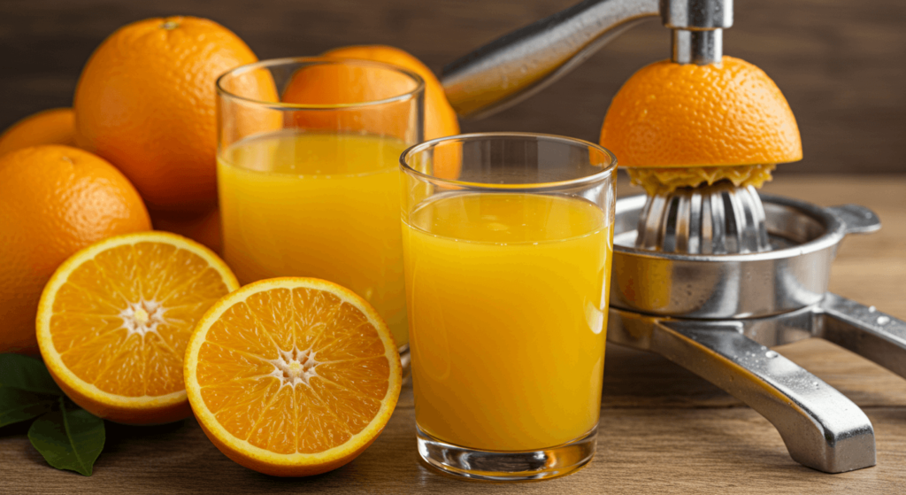 Homemade orange juice
