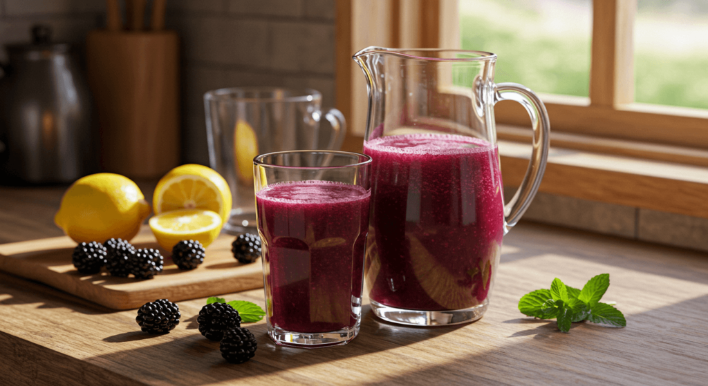 Homemade blackberry juice
