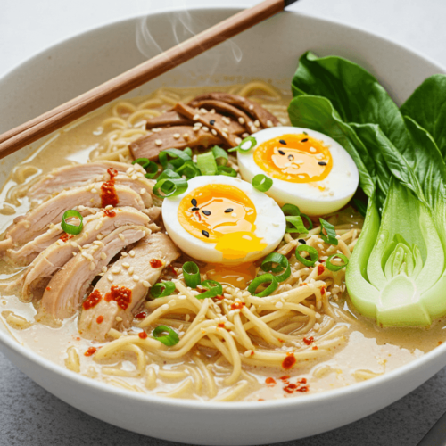 Creamy chicken ramen