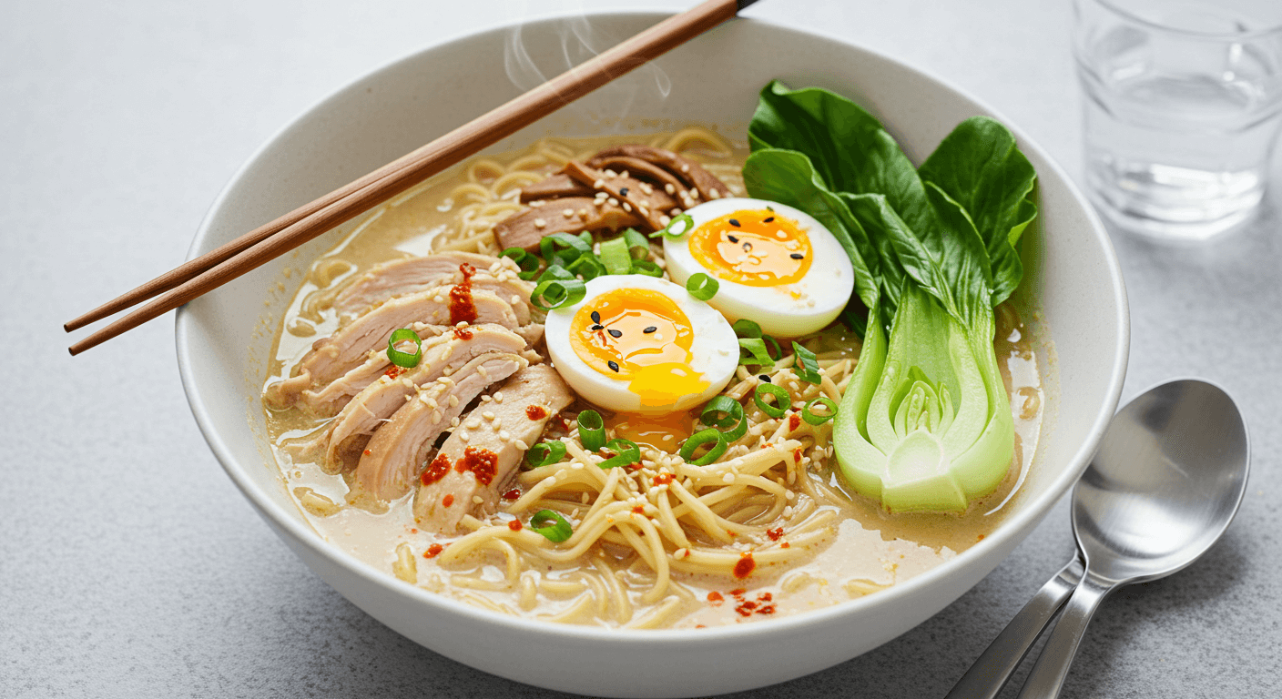 Creamy chicken ramen